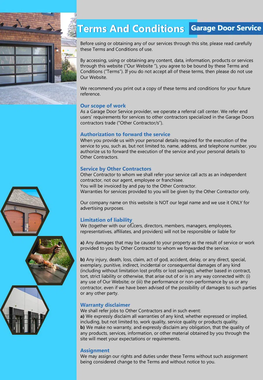 Capitol Garage Doors Silver Spring, MD 301-235-3077 - terms4